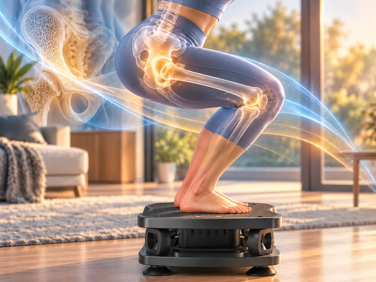 Squat exercise on a vibration plate for osteoporosis
